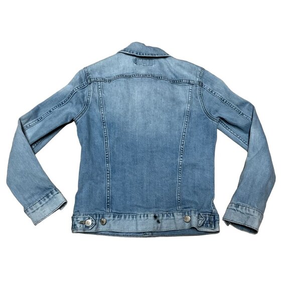LUCKY BRAND BLUE TRUCKER JACKET SZ XS TOMBOY POCKETS BUTTON FRONT DENIM WOMENS - Picture 4 of 7